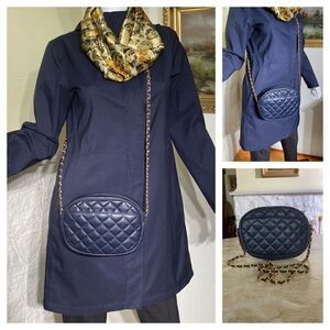 Laura Scott Quilted Faux Leather Chain Strap Cross Body Bag